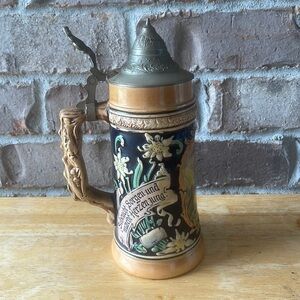 Antique German beer stein German couple